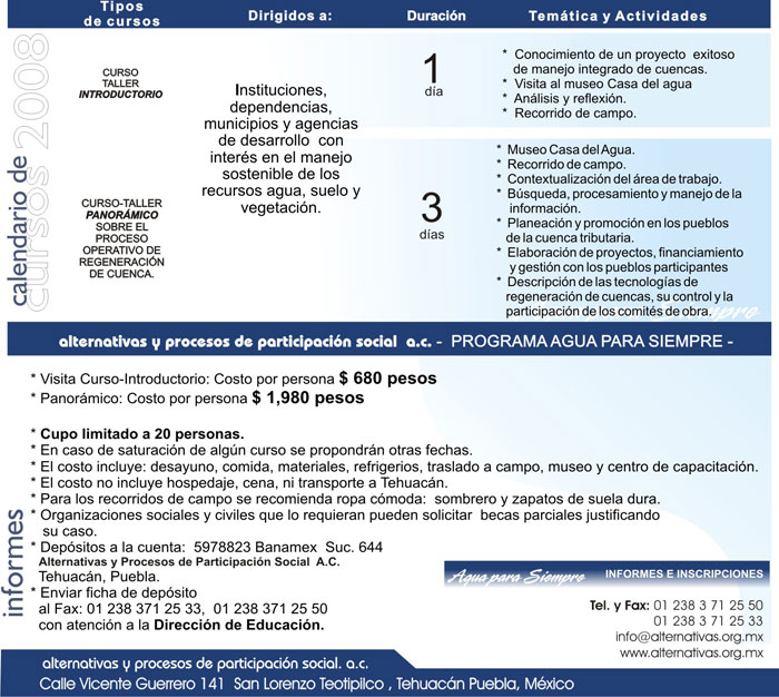 cursos alternativas